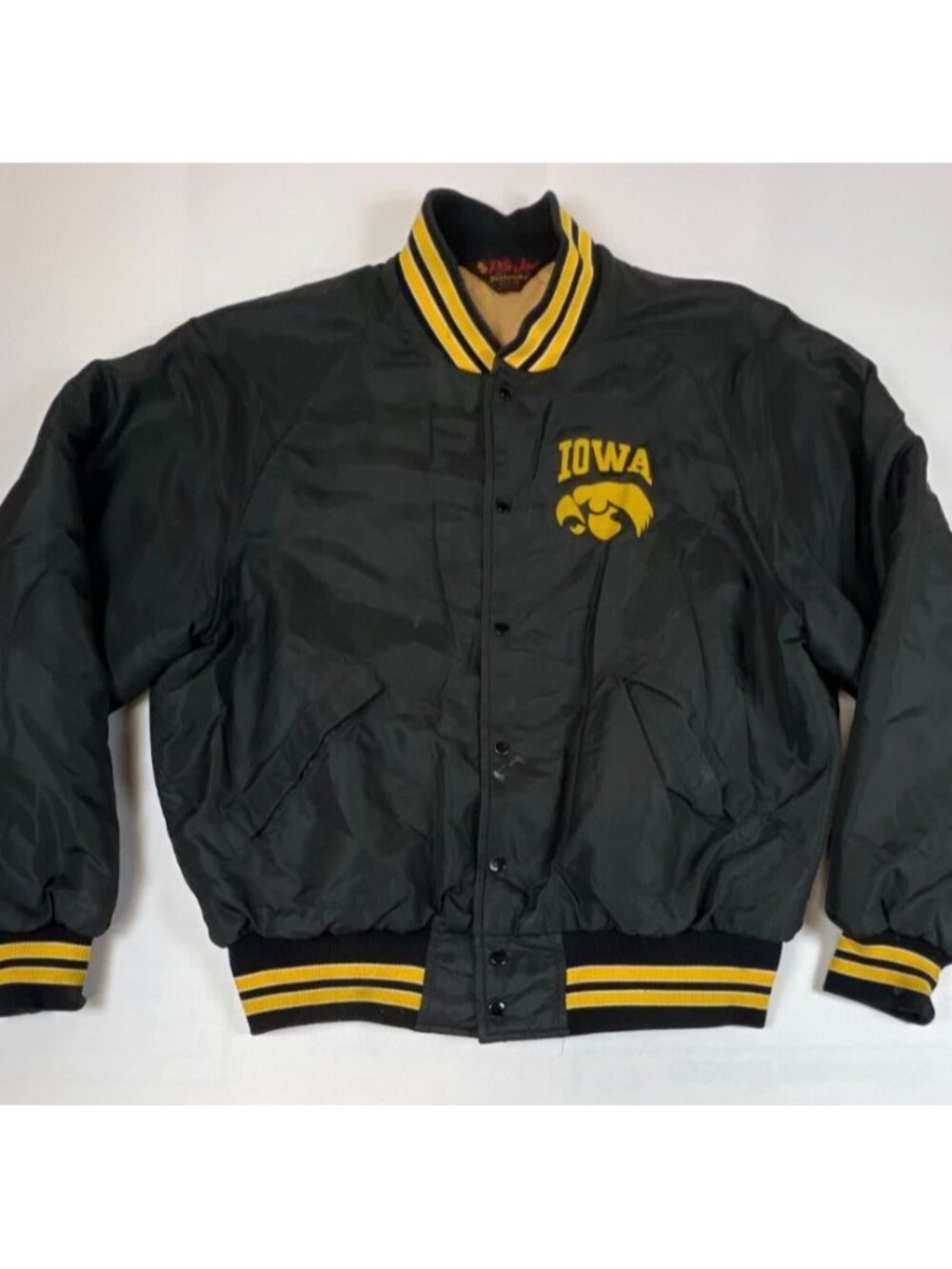 Vintage Iowa Hawkeyes Pla-Jac by Dunbrooke Jacket Men Large 44-46 Made in USA